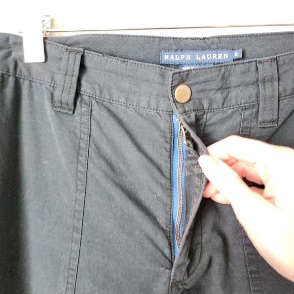 RALPH LAUREN x VINTAGE Y2K multi pocket random zipper wide leg pant in ink 8 - Picture 5 of 7